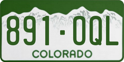 CO license plate 891OQL