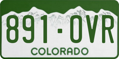 CO license plate 891OVR