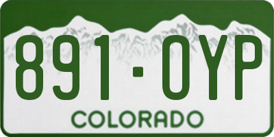 CO license plate 891OYP
