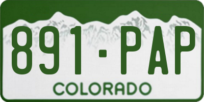 CO license plate 891PAP