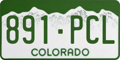 CO license plate 891PCL