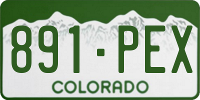 CO license plate 891PEX