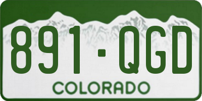 CO license plate 891QGD