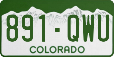 CO license plate 891QWU