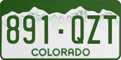 CO license plate 891QZT