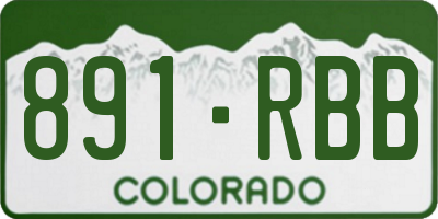 CO license plate 891RBB