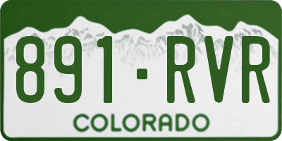 CO license plate 891RVR