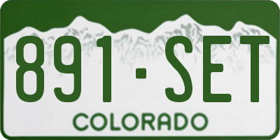 CO license plate 891SET