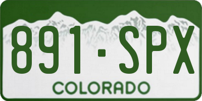 CO license plate 891SPX