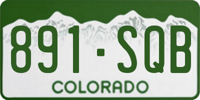 CO license plate 891SQB