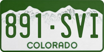 CO license plate 891SVI