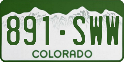 CO license plate 891SWW