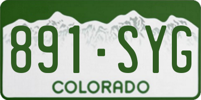 CO license plate 891SYG