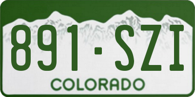 CO license plate 891SZI