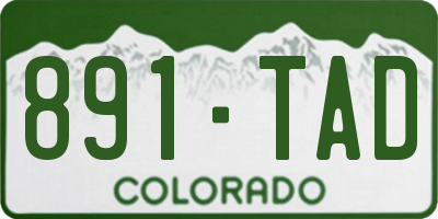 CO license plate 891TAD