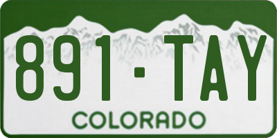 CO license plate 891TAY