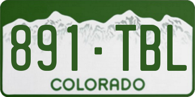 CO license plate 891TBL