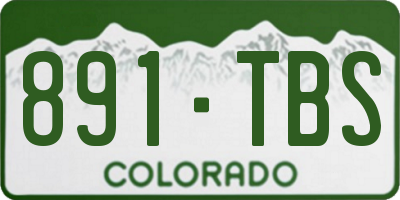 CO license plate 891TBS
