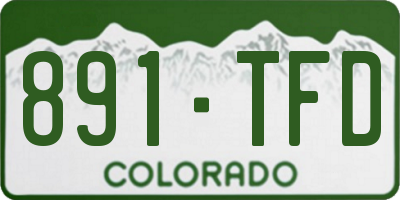 CO license plate 891TFD