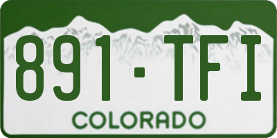 CO license plate 891TFI