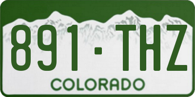 CO license plate 891THZ