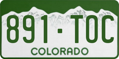 CO license plate 891TOC