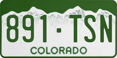 CO license plate 891TSN