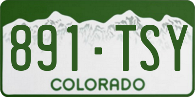 CO license plate 891TSY