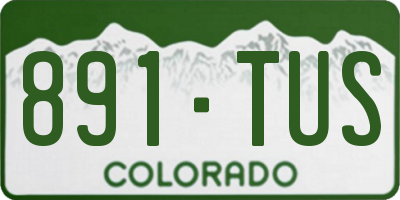 CO license plate 891TUS
