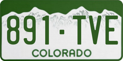 CO license plate 891TVE