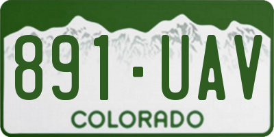 CO license plate 891UAV
