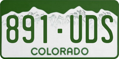 CO license plate 891UDS