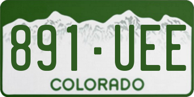 CO license plate 891UEE