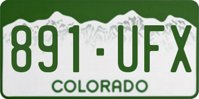 CO license plate 891UFX