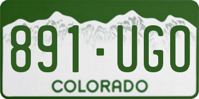 CO license plate 891UGO