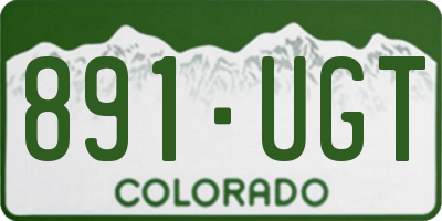 CO license plate 891UGT