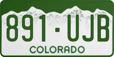 CO license plate 891UJB
