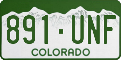 CO license plate 891UNF