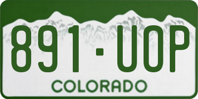 CO license plate 891UOP