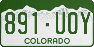 CO license plate 891UOY