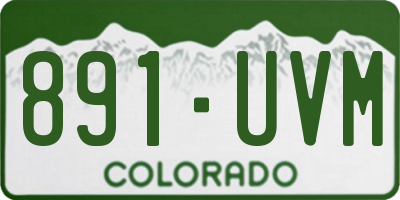 CO license plate 891UVM