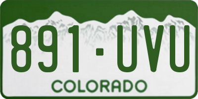 CO license plate 891UVU