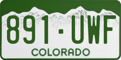 CO license plate 891UWF