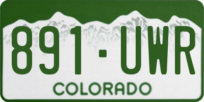 CO license plate 891UWR