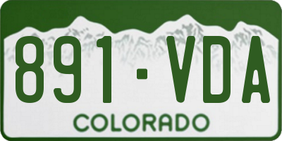 CO license plate 891VDA