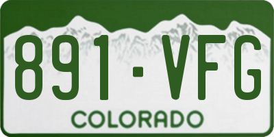 CO license plate 891VFG
