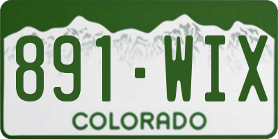 CO license plate 891WIX