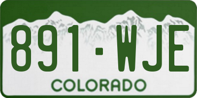 CO license plate 891WJE