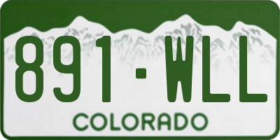 CO license plate 891WLL