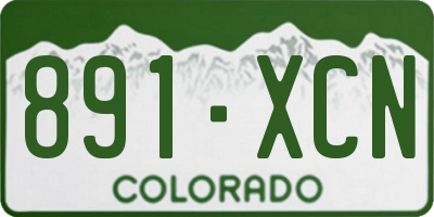 CO license plate 891XCN